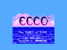 Ecco: The Tides of Time title screen for Sega Master System